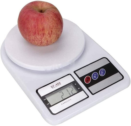 Balança De Cozinha Digital Alta Precisão Até 10kg Capacidade máxima 10 g Cor Branco