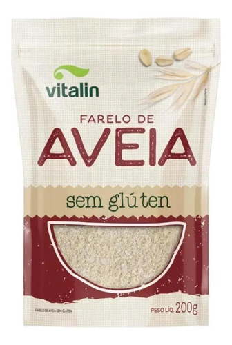 Kit 12x Farelo De Aveia 200g S/g Vitalin