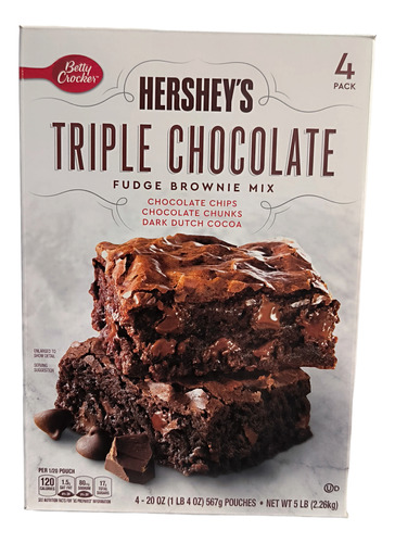 Brownie. Mezcla Hershey's 4 Pack, 2,26 Kg. Importado. 