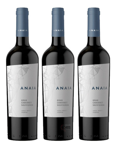 Vino Gran Anaia Cabernet Sauvignon Pack X3 Unidades