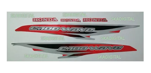 Kit Completo De Calcomanías Honda Wave C-100 2012