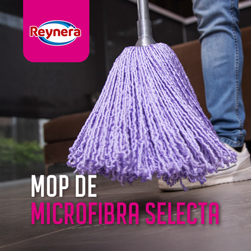 Reynera Kit de Limpieza: Mop Microfibra, Cubeta Con Exprimidor, Escoba Basic y Magnetic, Recogedor Con Peine Quita Pelusas, Bomba, Cepillo Sanitario - Reynera
