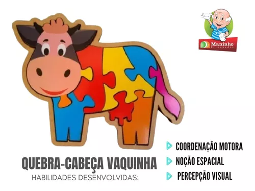 Quebra-Cabeça Vaca - Comprar em Estimula Kids