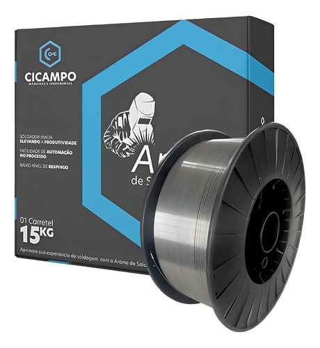 Arame Solda Mig Tubular 1,2mm 15 Kgs E71t-1c Cicampo