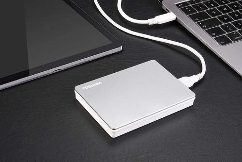 Disco Duro Externo Toshiba Canvio Flex 4tb Usb-c Usb-a Plata