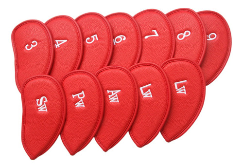 12pcs Fundas For Cabezas De Palos De Golf Cubierta De Cuero