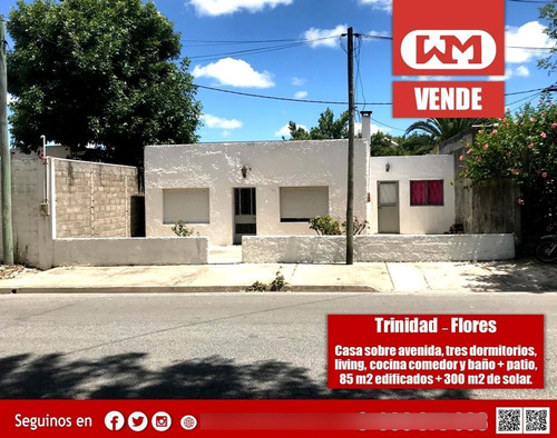 Venta Casa Trinidad Flores 3 Dormitorios Patio Cochera Al Frente Sobre Avenida Centrica