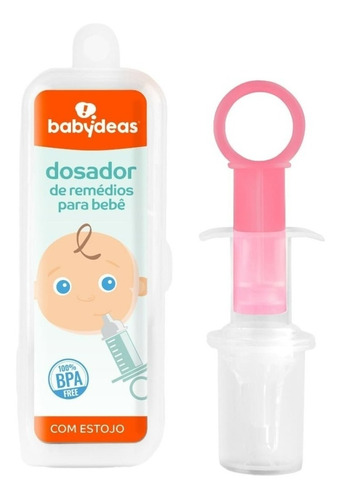 Dosador De Remédios P/ Bebê Babydeas ® Rosa Ponta Silicone