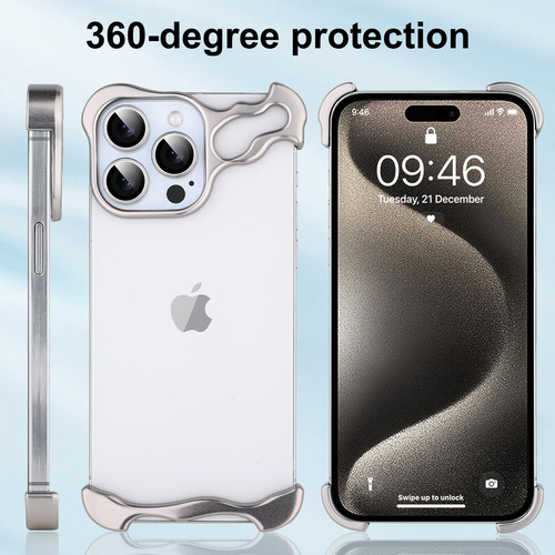 Funda De Teléfono Sin Marco Para iPhone 15 Pro Max, Funda