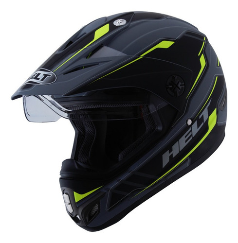 Capacete para moto  cross Helt Cross  Cross Vision  verde triller tamanho 58 