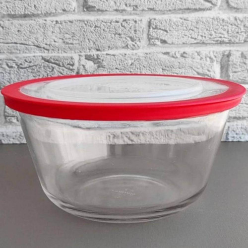 Kit 3 Pote De Vidro 2,4l Marinex Refratário Redondo Tampa Pl