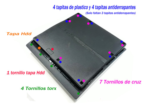 Carcasa Original Completa Para Ps3 Slim, Checala!! (Usado)