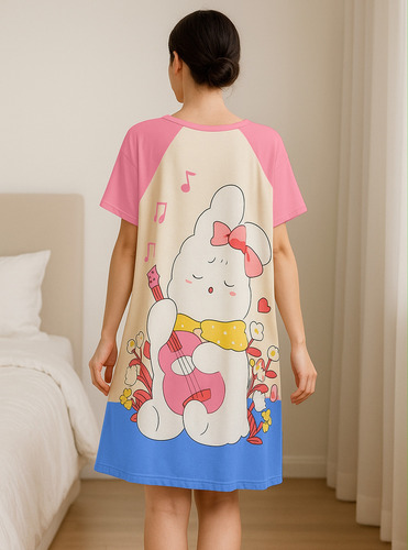 Camison Bluson Pijama Para Mujer Casual Largo Estampado