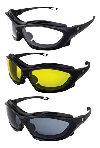 Birdz Gafas De Sol Acolchadas Para Motocicleta, Gafas De Seg