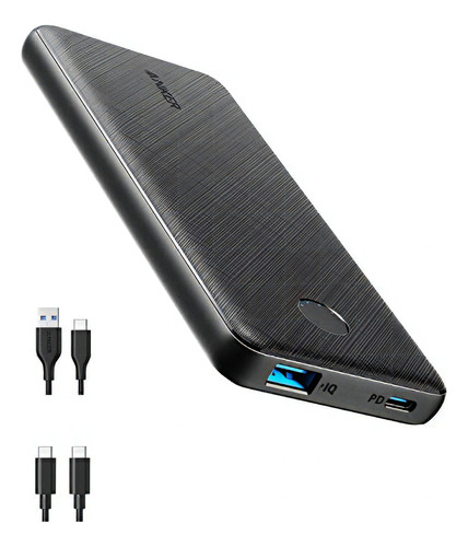 Banco De Carga Usb C Portatil Para Telefono Color Negro