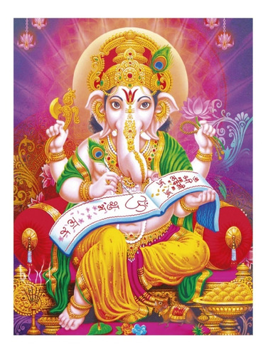 Imagen 1 de 1 de Láminas Para Cuadro 40x60 Ganesh Ganesha Elefante Dios Hindú