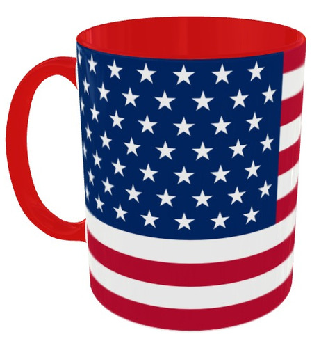 Mugs Bandera Estados Unidos Usa Pocillo 