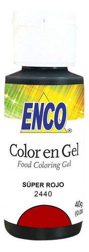 Color Gel Super Rojo Comestible Repostería Enco 2440-40