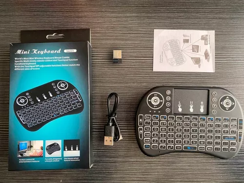 Mini Teclado Inalámbrico Retroiluminado para Smart TV , Portátil, PC  GENERICO