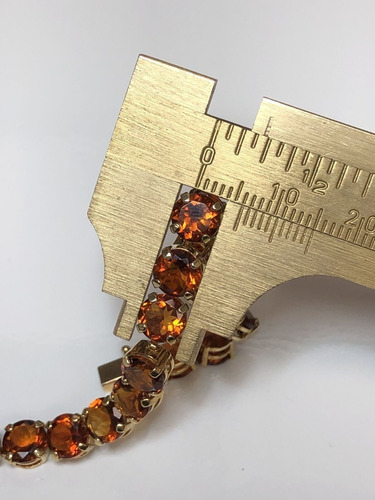 Imagen 5 de 5 de Genuine 14kt Yellow Gold Citrine Gemstone Ladies Bracelet