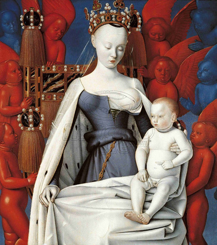 Lienzo Tela Canvas Arte Sacro La Virgen De Melun J Fouquet