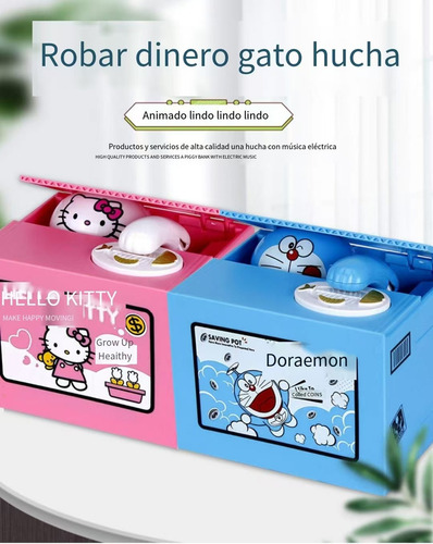 Kt Cat Hucha Robo Monedas Sonido Electrónico Regalo