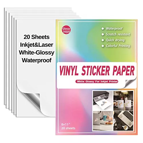 20 Papel Adhesivo Brillante Cricut Impresora De Inyecci