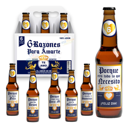 Etiqueta Cerveza Corona 6 Razones Para Amarte Imprimible Pdf