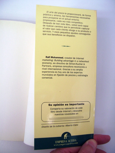 El Arte Del Precio Rafi Mohammed Empresa Activa Ok Boedo (Usado)