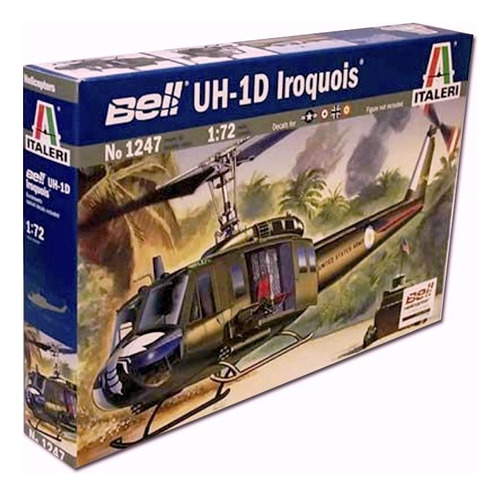 Helicoptero Bell Uh-1d Iroquois Escala 1/72 Italeri 1247