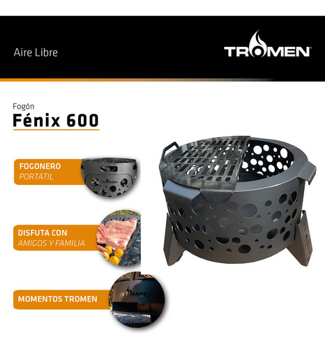 Tromen Fogon Fénix 600 Fogonero Portatil Brasero