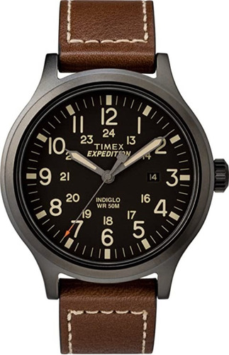 Timex | Reloj Hombre 43 Mm | Tw4b113009j | Original Color de la correa Marrón oscuro Color del bisel Gris oscuro Color del fondo Negro