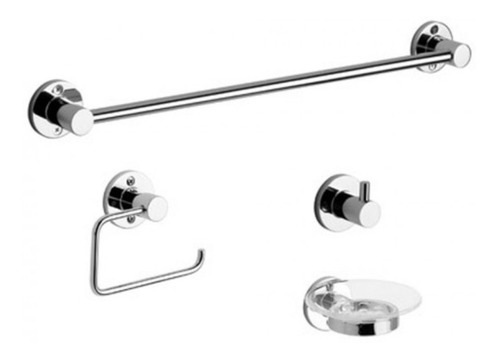 Imagen 2 de 4 de Juego Baño Bacha Cree Diam 38 Griferia Fv Coty + Accesorios