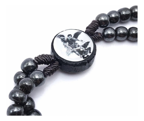 Pulseira Terço De Pulso Hematita São Miguel Arcanjo
