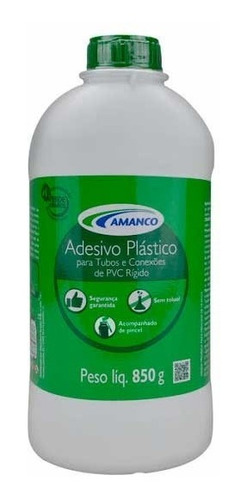 Imagem 1 de 2 de Adesivo Plástico Cola Pvc 850g Amanco 