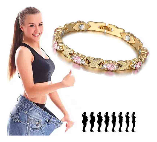 Pulsera De Piedra Magnética Natural Para Mujer