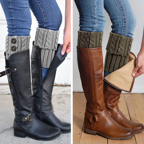 4 Pares Calcetines Hasta La Rodilla De Invierno Para Mujer