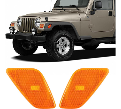 Upparts Luz Marcador Lateral Para Jeep Wrangler Tj Delantero