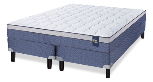 Conjunto Sommier Serta Florida 180x200 Resortes Espuma Suave
