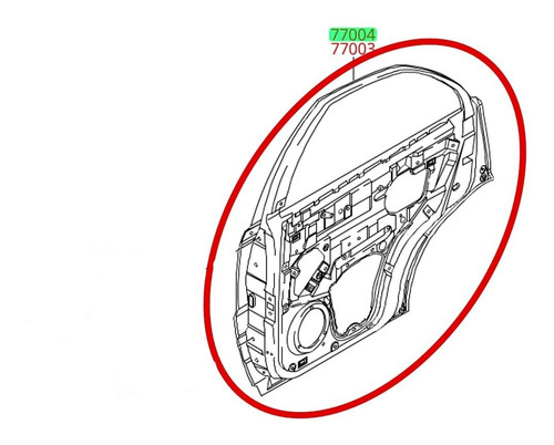 Porta Traseira Lado Direito Kia Sorento