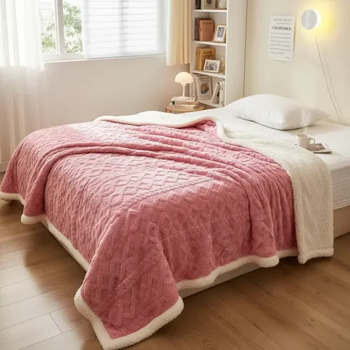 Coberta Casal Queen Com Sherpa Para Inverno Lá Carneiro