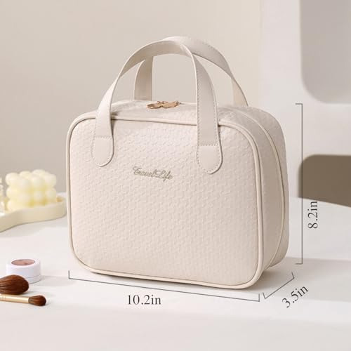 Bolsa De Maquillaje De Viaje Blanca Gran Capacidad Resistent