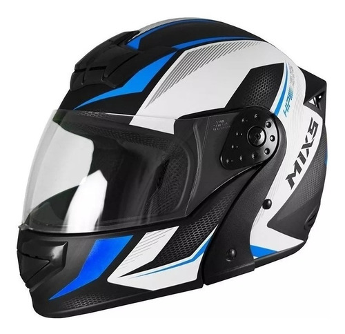 Capacete para moto  escamoteável Mixs Escamoteável  Gladiator MCAP-498RS  azul neo fosco tamanho 62 