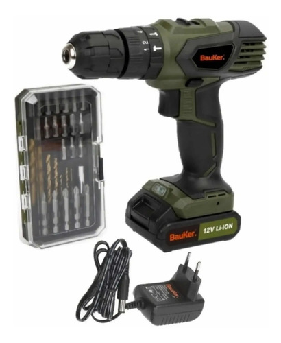 Bauker Taladro Percutor Inalámbrico 12v + 1 Batería+29 Acc | Cuotas sin  interés