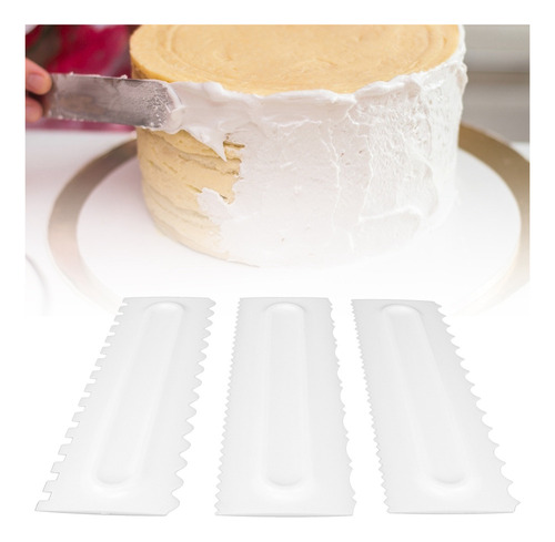 D Juego De 3 Espátulas De Plástico For Modelar Tartas Con