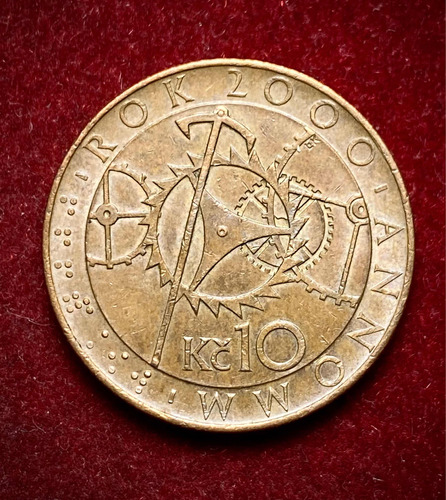 Moneda 10 Coronas Republica Checa 2000 Milenio Km 42