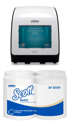 Dispenser + Toalla Scott 4 Rollos X 400 Mts Kimberly Clark