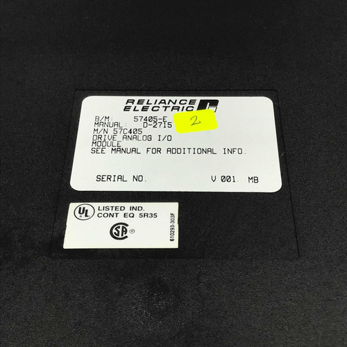 Reliance Electric 57405-e Drive Analog I/o 57c405 2