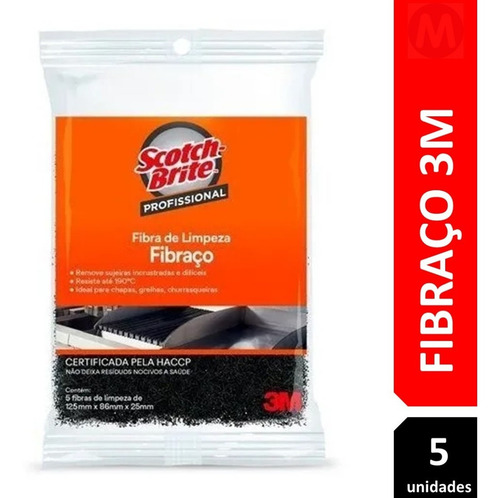 Esponja 3M Scotch-Brite Profissional com 5 unidades