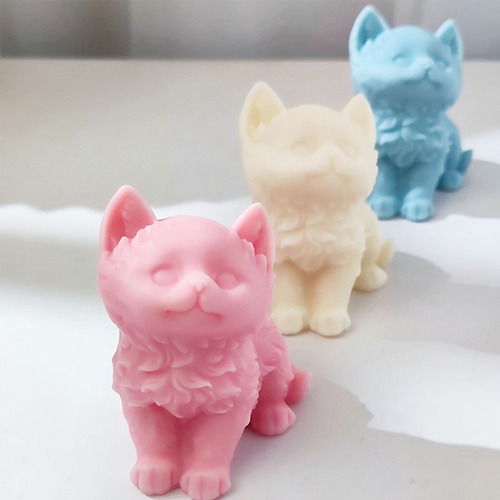 Molde De Silicona Para Velas Con Forma De Gato Para Decoraci